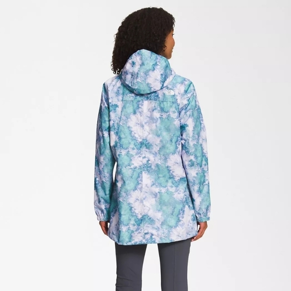 NWOT North Face Antora Print Large Parka DryVent Mid Length Jacket Mothers Day ❤ - Picture 6 of 16